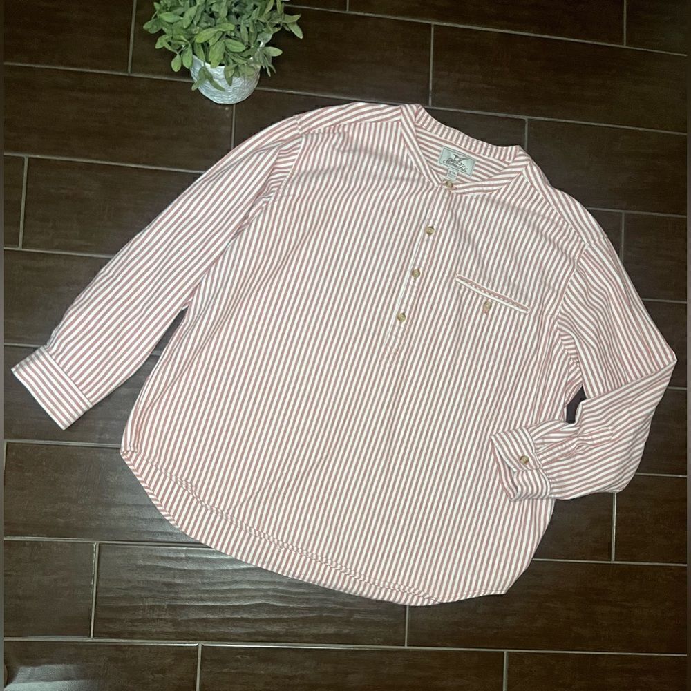 Madda Fella Castaway red/white striped shirt sz XXL